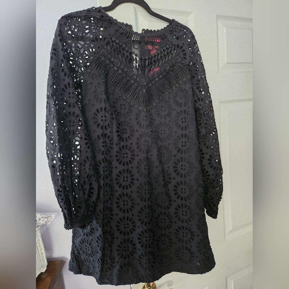 Lilly Pulitzer Priscilla Long Sleeve Eyelet Dress Size 8 NWT